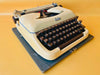 Working Typewriter Erika Model 10 Cream With Case And Brushes QWERTY
