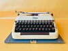Working Typewriter Erika Model 10 Cream With Case And Brushes QWERTY