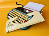 Working Typewriter Princess 300 Blue With Leather Case QWERTY