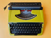 Working typewriter Brother Deluxe 220 green top-down keyboard view