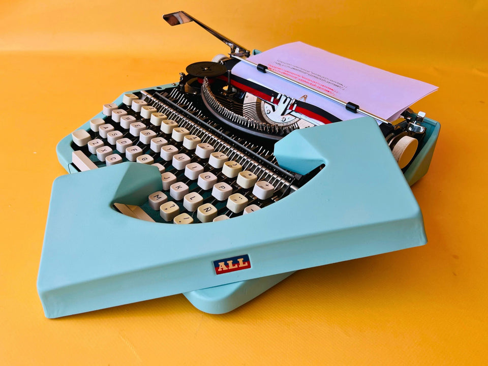 Working Typewriter Nakajima All Model 2000 Custom Cyan Blue