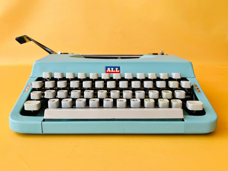 Working Typewriter Nakajima All Model 2000 Custom Cyan Blue