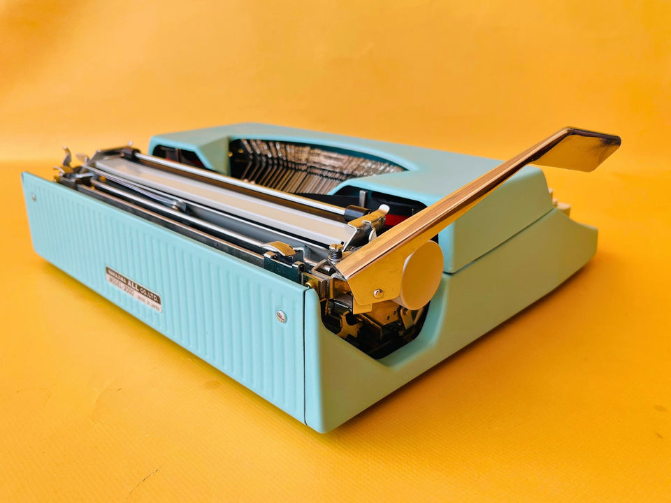Working Typewriter Nakajima All Model 2000 Custom Cyan Blue
