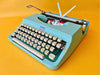 Working Typewriter Nakajima All Model 2000 Custom Cyan Blue