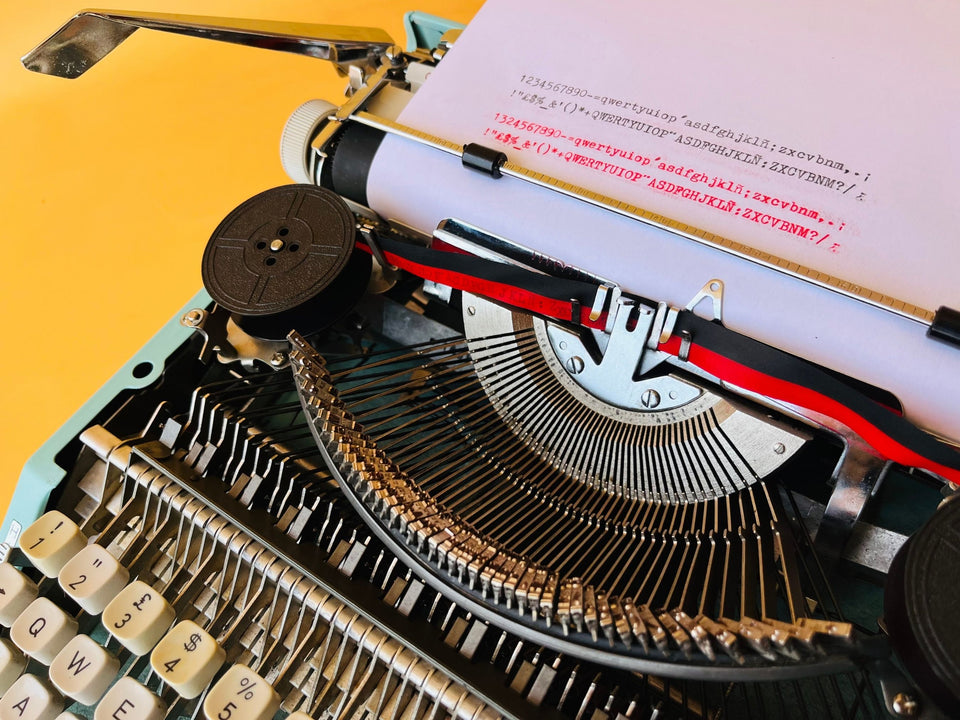 Working Typewriter Nakajima All Model 2000 Custom Cyan Blue