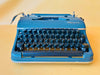 Working Typewriter Olympia SM3 Teal Spanish QWERTY Small Font