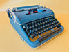 Working Typewriter Olympia SM3 Teal Spanish QWERTY Small Font