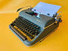 Working Typewriter Olympia SM3 Teal Spanish QWERTY Small Font