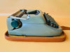 Working Typewriter Erika Model 10 Sage Green With Case And Brushes