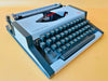 Working Olympia Traveller Deluxe Typewriter English QWERTY| White & Black | 1970s