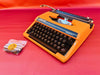 Working Typewriter Silver Reed Silverette II Orange Spanish Qwerty