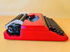 Working Typewriter Sperry Remington Idool Red Dutch Qwerty With Case