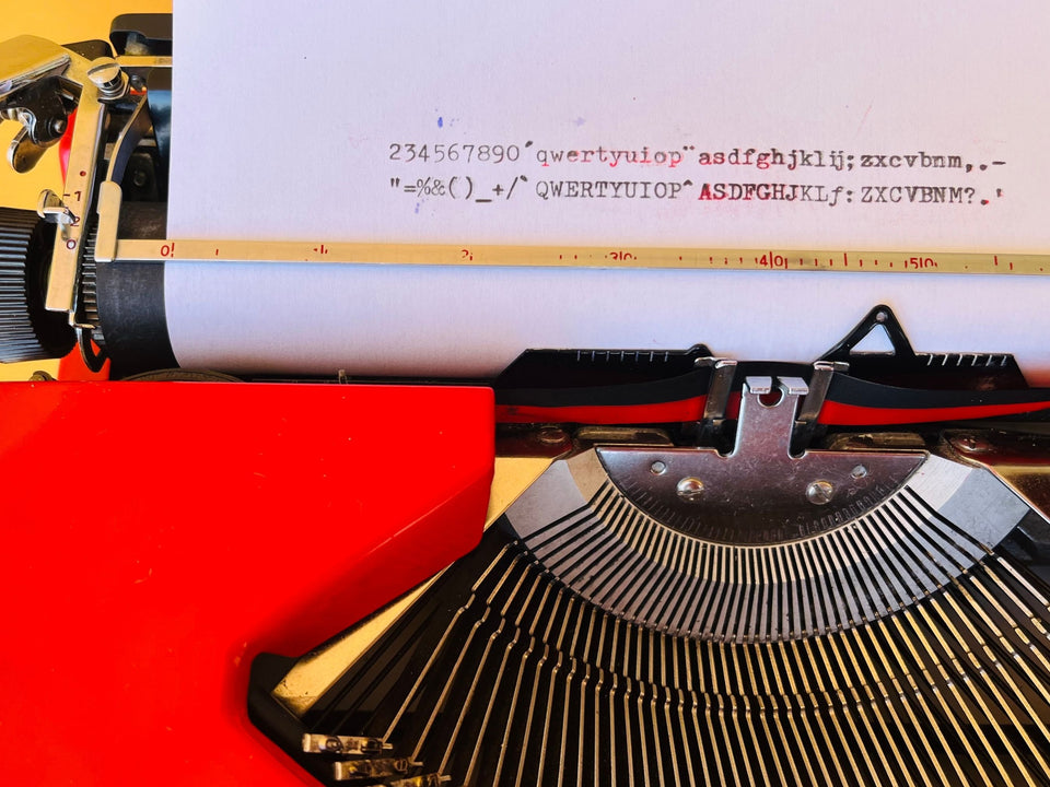 Sperry Remington Idool typesample sheet typed in black ink