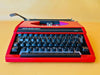 Working Typewriter Sperry Remington Idool Red Dutch Qwerty With Case