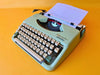 Working Typewriter Olympia Splendid 33 Custom Painted Cyan 1963