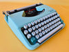 Working Typewriter Olympia Splendid 33 Custom Painted Cyan 1963