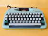 Working Typewriter Olympia Splendid 33 Custom Painted Cyan 1963