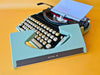 Working Typewriter Royal 200 Cyan Custom Painted Spanish Qwerty