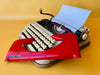 Working Typewriter Maritsa 11 Red Custom Painted Spanish Qwerty
