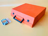 Olympia Traveller De Luxe Typewriter – 1970 Orange Portable Manual Typewriter with Case