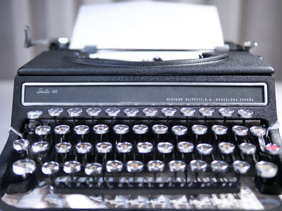 Hispano Olivetti Studio 46 | 1950s Black Metal | Industrial Elegance
