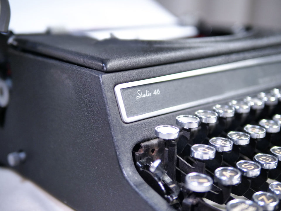 Hispano Olivetti Studio 46 | 1950s Black Metal | Industrial Elegance