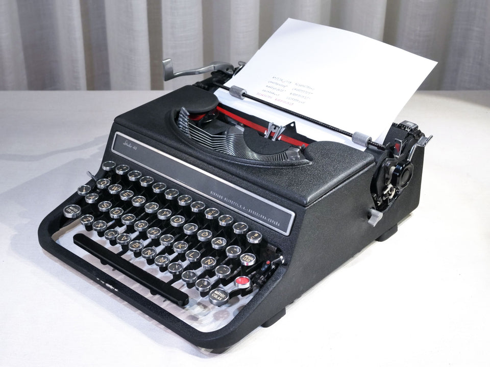 Hispano Olivetti Studio 46 | 1950s Black Metal | Industrial Elegance