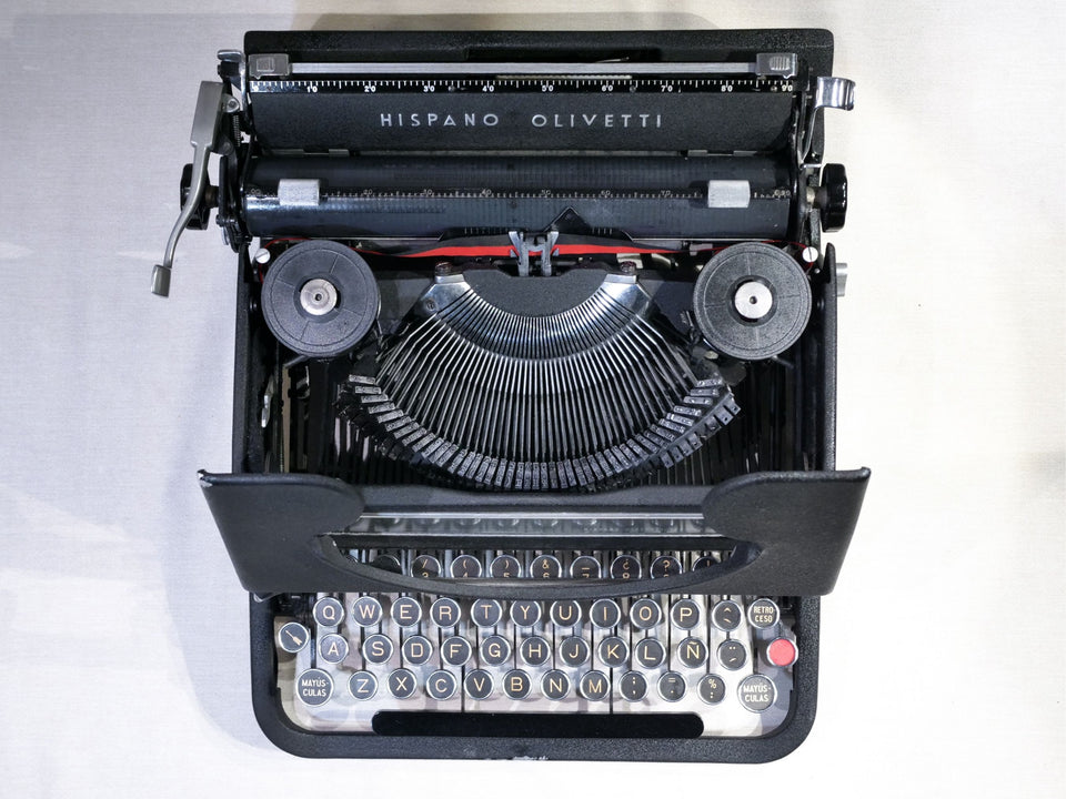 Hispano Olivetti Studio 46 | 1950s Black Metal | Industrial Elegance