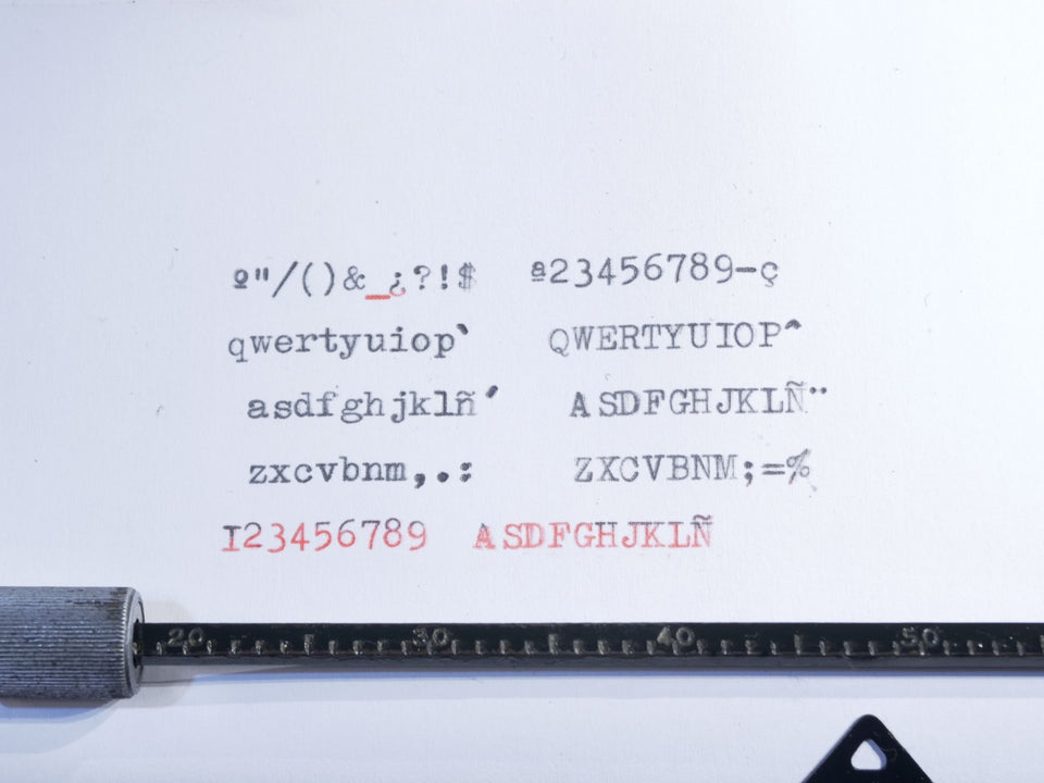 Typing sample from Hispano Olivetti Studio 46 manual typewriter black ink text