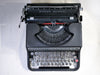 Hispano Olivetti Studio 46 keyboard detail keys close-up black metal machine