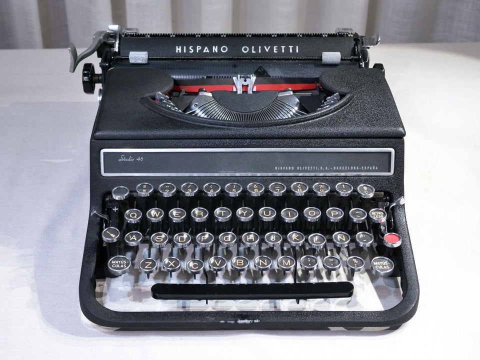 Hispano Olivetti Studio 46 | 1950s Black Metal | Industrial Elegance