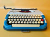 Working Typewriter Princess 300 Blue With Leather Case QWERTY (Copy)