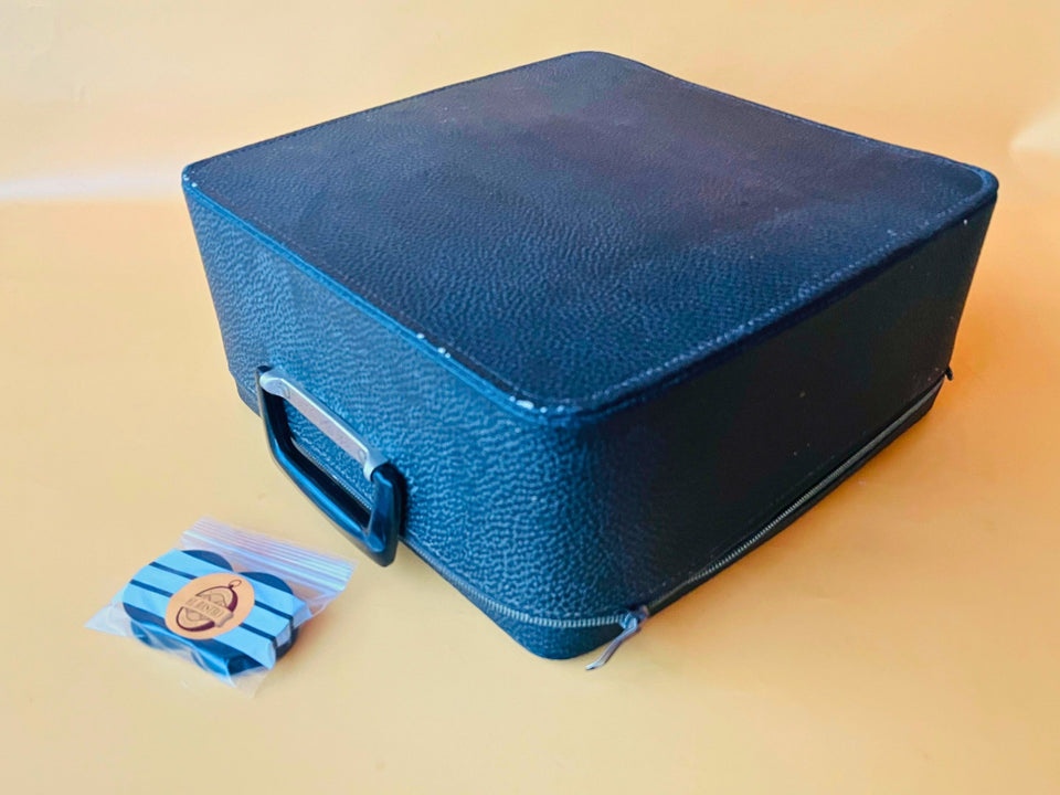 Olympia Monica | 1969 West German Icon | SM8 Working Typewriter Custom Cyan With Case