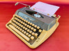 Working Typewriter Amaya Deluxe Blue With Case