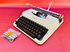 Working Typewriter Triumph Tessy White Ultra-Portable