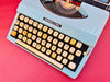 Working Typewriter Imperial 200 Mint Blue With Case