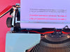 Imperial 200 typesample sheet typed in black and red