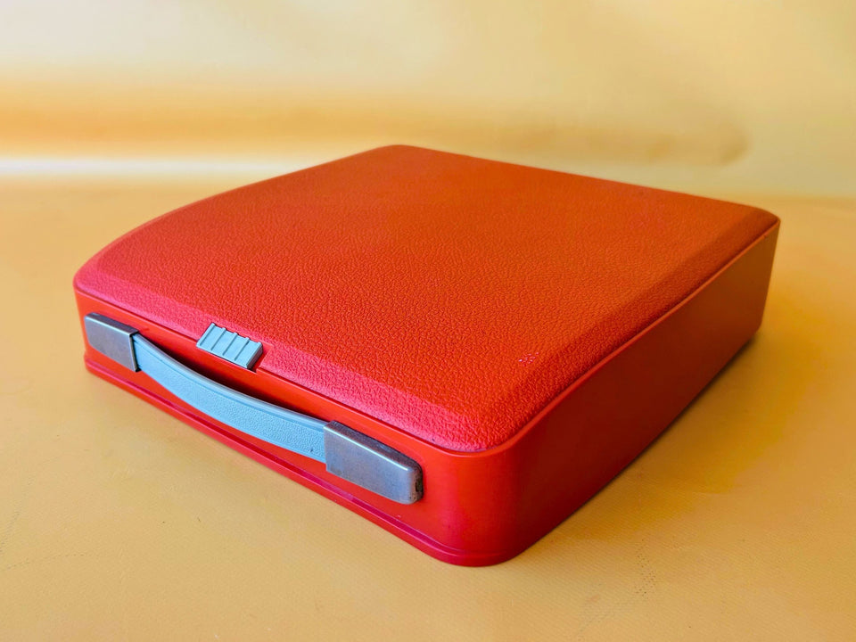 Working Typewriter Hermes Baby Orange 1969 With Case