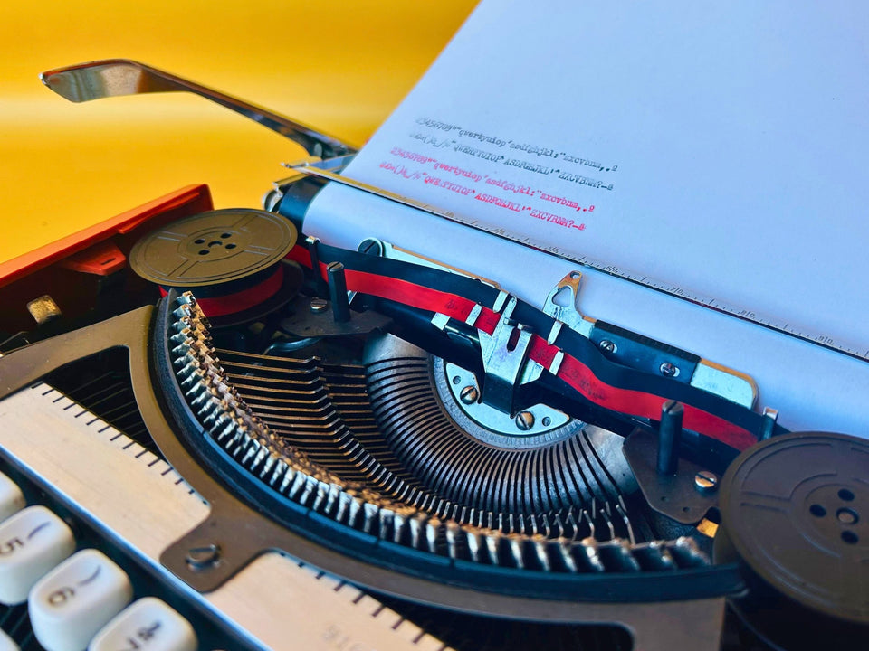 Working Typewriter Hermes Baby Orange 1969 With Case