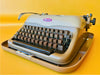 Working typewriter Triumph Norm German QWERTY keyboard close-up