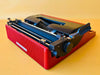 Working Typewriter Olivetti Lettera 32 Custom Painted Red and Black