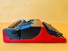 Working Typewriter Olivetti Lettera 32 Custom Painted Red and Black