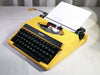 Working Typewriter Olympia Traveller De Luxe White Typewriter QWERTY Gift Writer