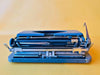 Amaya Deluxe Typewriter – 1970s Blue & Beige Portable Manual Typewriter with Case