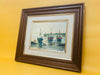 Signed watercolor ship painting vintage maritime artwork