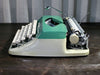 Working Amaya Deluxe Typewriter | Rare Two-Tone Emerald Green with Case