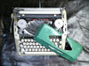 Working Amaya Deluxe Typewriter | Rare Two-Tone Emerald Green with Case
