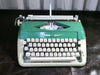 Working Amaya Deluxe Typewriter | Rare Two-Tone Emerald Green with Case