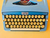 Brother Opus 885 Typewriter – 1970s Blue Manual Portable Typewriter from Japan