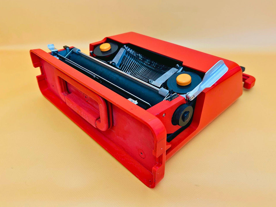 Vintage Red Olivetti Valentine | Ettore Sottsass Design | Fully Working QZERTY Manual